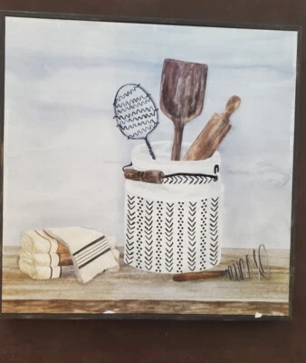 Kitchen Still Life Painting Home Decor Signs Cooking Utensils Sign Kitchen Wear - Image 1 of 4
