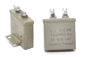 Vintage MP-Kondensator, 0.5 µF / 500 VDC, Audio PIO Capacitor, Tropenfest, NOS