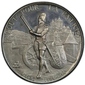 Switzerland - 1887 GENEVA - SHOOTING FESTIVAL Medal - PCGS MS63 - AMAZING! - Picture 1 of 5