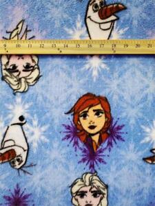 Fleece DISNEY'S FROZEN Print Fabric- OLAF, ANNA, & ELSA /58" Wide/ Sold by YARD