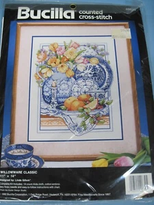 Vintage 1992 Janlynn Willowware Classic Linda Gillum Counted Cross Stitch Kit - Picture 1 of 3