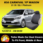 Car Seat Covers Fit Kia Carnival Yp Front Middle & Rear 2014-08/2020 Airbag Safe