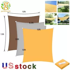 Outdoor Backyard Sun Shade Sail Canopy Beige Rectangle Block Sunshade 6.5*10ft - Picture 1 of 8
