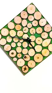 Epoxy Wood Wall Clock - Picture 1 of 3