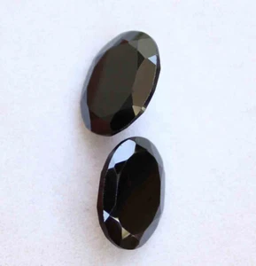 21.80 Ct NATURAL BLACK SPINEL 12*16 MM OVAL CUT VVS AAA - Picture 1 of 2