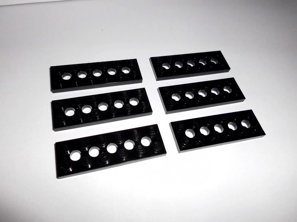 Lego Technic (32001) 6 Lochplatten 2x6, in schwarz aus 10221 70815 8479 8128 - Bild 1 von 1