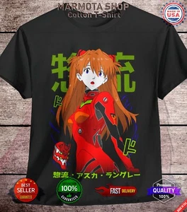 Asuka Langley T-Shirt Neon Genesis Evangelion Shirt Japanese Anime Soft Tee EVA - Picture 1 of 53