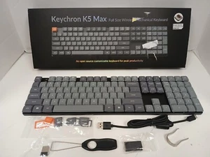Keychron K5 Max Full Size Wireless Mechanical Keyboard With Brown Tactile Switch - Picture 1 of 7
