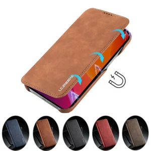 Slim Leather Wallet Case Stand Flip Cover for iPhone 16e/15/14/13/12/11 XR SE 8 - Picture 1 of 27
