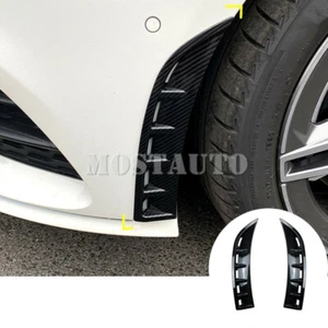 For Benz CLA C118 Carbon Style Front Bumper Spoiler Side Air Intake Cover 20-21 - Picture 1 of 7