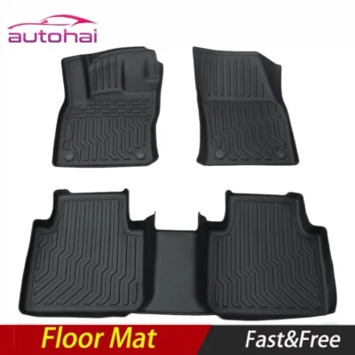 Floor Mats 2 Row Liner Black for 2018-2023 Volkswagen Tiguan Cargo Liner - Image 1 of 4