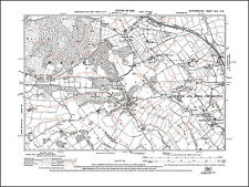 Maer, Chapel Chorlton, Baldwin's Gate, old map Staffs 1925: 23NW repro