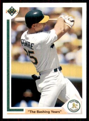 1991 Upper Deck #656 Mark McGwire Oakland Athletics - Image 1 of 2