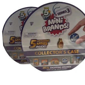 Lot 2 NEW Mini Brands Zuru Five Surprise Series 3 Collector's Case 5 Exclusives - Picture 1 of 11