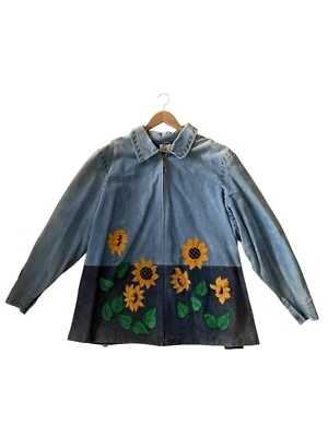 Chaqueta de gamuza de cuero The Quacker Factory abrigo con cremallera completa para mujer talla 3XL vintage usada en excelente estado Foto 1 de 4