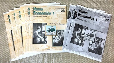 Christian Light Home Economics 1 Light Unit 5-10 Workbooks & Answer Keys NEW - Image 1 of 4