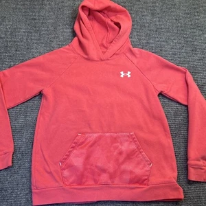 Under Armour Girls Pullover Hoodie Pink Size YLG Youth Large - Picture 1 of 5