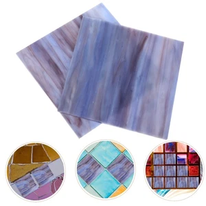 2Pcs Tiles Making Material Glass Pieces Glass Sheet for Craft - Picture 1 of 10