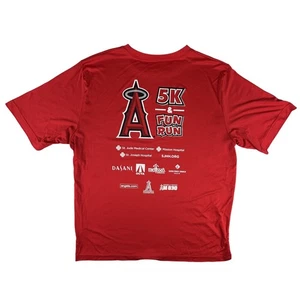 Camicia Los Angeles Angels Uomo XL Rossa MLB Baseball 5K Fun Run Event Team 2018 - Foto 1 di 10
