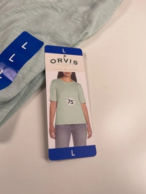 BRAND NEW Women's ORVIS Classic Collection T-Shirt, Light Green, Size Large - Image 1 of 3
