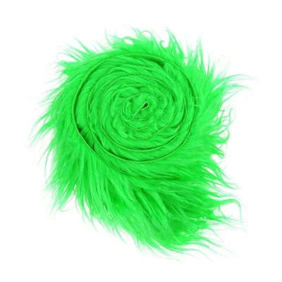 LUSOFIE Shaggy Plush Faux Fur Fabric Precut Strips 4x60inch Green Fur Fluff grinch genom