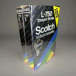 2 x Scotxh Betamax L-750 Nuevo Sellado Vintage Video Cassette Cinta - Imagen 1 de 5
