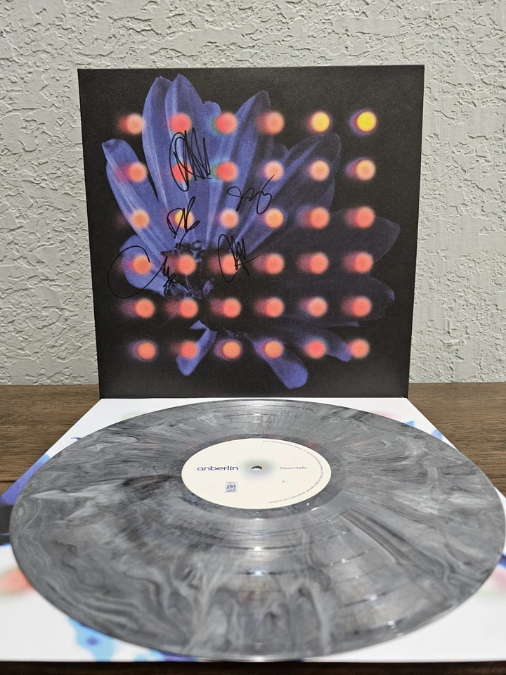 Anberlin Nevertake Grey Marble Signed Autographed Vinyl LP IN HAND Sold out - Imagem 1 de 3