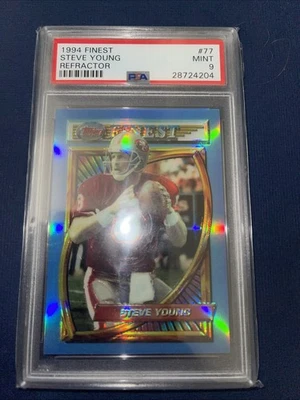 Steve Young Topps Finest Refractor 1994 radiocontrol #77 PSA 9 como nuevo set break Low Pop patio Foto 1 de 2