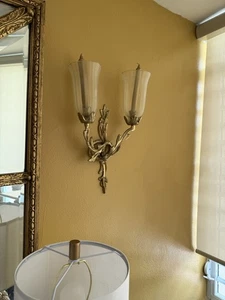 Vintage Messing Wanddeko Kronleuchter Set - Bild 1 von 5