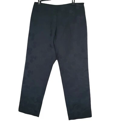 Philippe ADEC Womans Mid Rise Straight Leg Polyester Cotton Pant Black Size 8 - Image 1 of 4