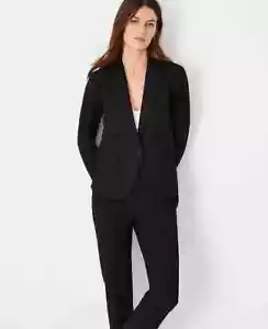NUEVO $179 ANN TAYLOR Blazer The Notched One Botón Elástico Sin Temporadas Talla 8 - Imagen 1 de 2