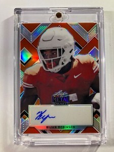 2022 Leaf Metal Bijan Robinson Burnt Orange 5/7 Auto Rookie Card FALCONS!!!