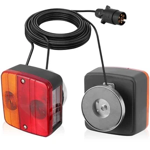 12V Magnetic Trailer Tail Light 10m Stop Indicator License Plate Light Tractor - Picture 1 of 3