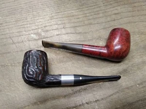 Vtg 2 Pc Smoking Tobacco Pipe Parts/Repair Lot Dr. Grabow Golden Duke, Wimbledon - Picture 1 of 17