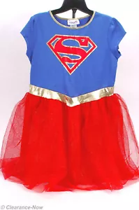 Supergirl sz 14/16 - Youth XL Dress Costume w/ Cape Sparkly Red Tulle New 9224 - Picture 1 of 6