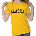 Alaska Athletic Student Gym Vacation Pride Womens Short Sleeve Ladies T Shirt