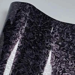 LOT Forged carbon silver black Carbon Vinyl Wrap Self Adhesive Styling Stickers - Picture 1 of 22
