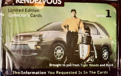 RARO Tiger Woods Buick Rendezvous Coleccionista Promo Sellado Serie 1 2000 RC Foto 1 de 4