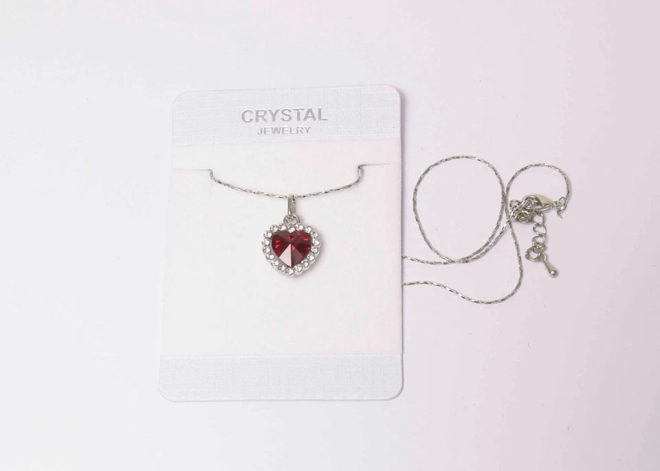 Herz Anhänger 1,5cm mit Perlen und Kette Rot sehr schön ! - Bild 1 von 1