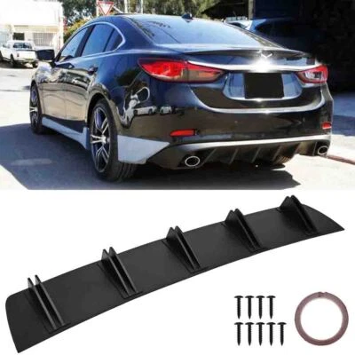 Black Rear Bumper Side Diffuser Lip Fins Spoiler Splitter For Mazda 6 2003-2021 - Изображение 1 из 4