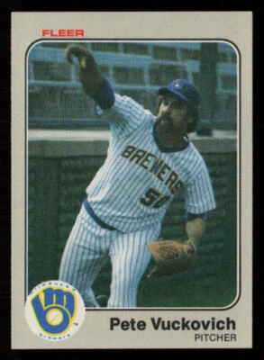 1983 Fleer Pete Vuckovich #49 Milwaukee Brewers Baseball Card - Image 1 of 2