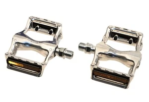 MKS Seahorse Alloy Pedals w/ Reflectors Silver Road Touring Japan NEW in Box - Picture 1 of 6