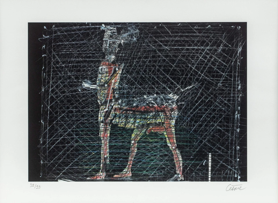 César Baldaccini, Centaure, Hommage À Picasso, Lithographie, Signée & Numéroté I - Photo 1/1