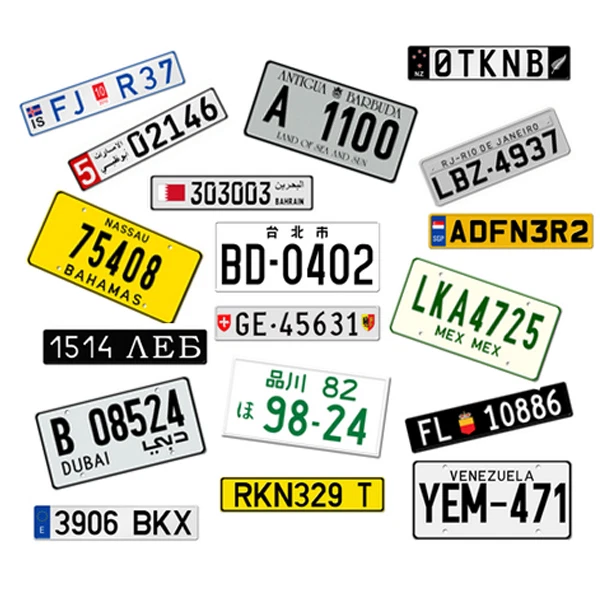 1:10 Scale RC CAR International Mini Plastic Number License Plates Pair Touring - Image 1 of 4