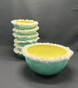 Juego de 7 piezas de tazones de palomitas de maíz vintage 1960 - Imagen 1 de 8