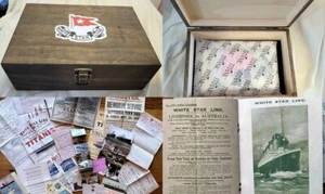 White Star Line Titanic Dokumentenbox aus Holz Sammlung - Bild 1 von 9