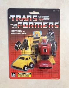 TRANSFORMERS G1 RED BUMBLEBEE IN US MOSC RARE AUTOBOT MINI BOT TOY BUMBLEJUMPER - Picture 1 of 3