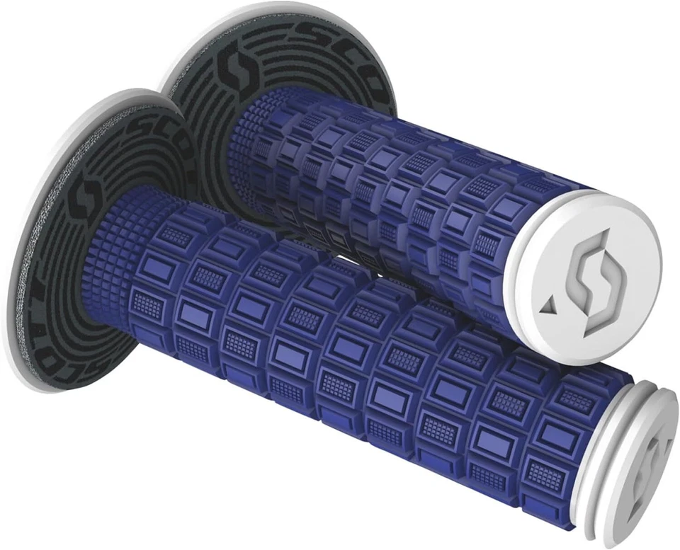 SCOTT 269305-1006 Mellow + Donut Motocross Grips, Blue/White - Image 1 of 3