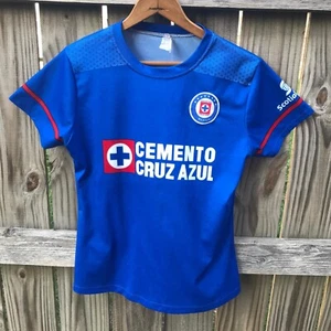 Cruz Azul Cementeros Womens XL Jersey Playera Soccer Futbol Blue Short Sleeve - Picture 1 of 9
