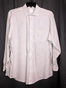 Brooks Brothers Men’s 16 1/2 / 34 Windowpane Cotton Shirt - Picture 1 of 7